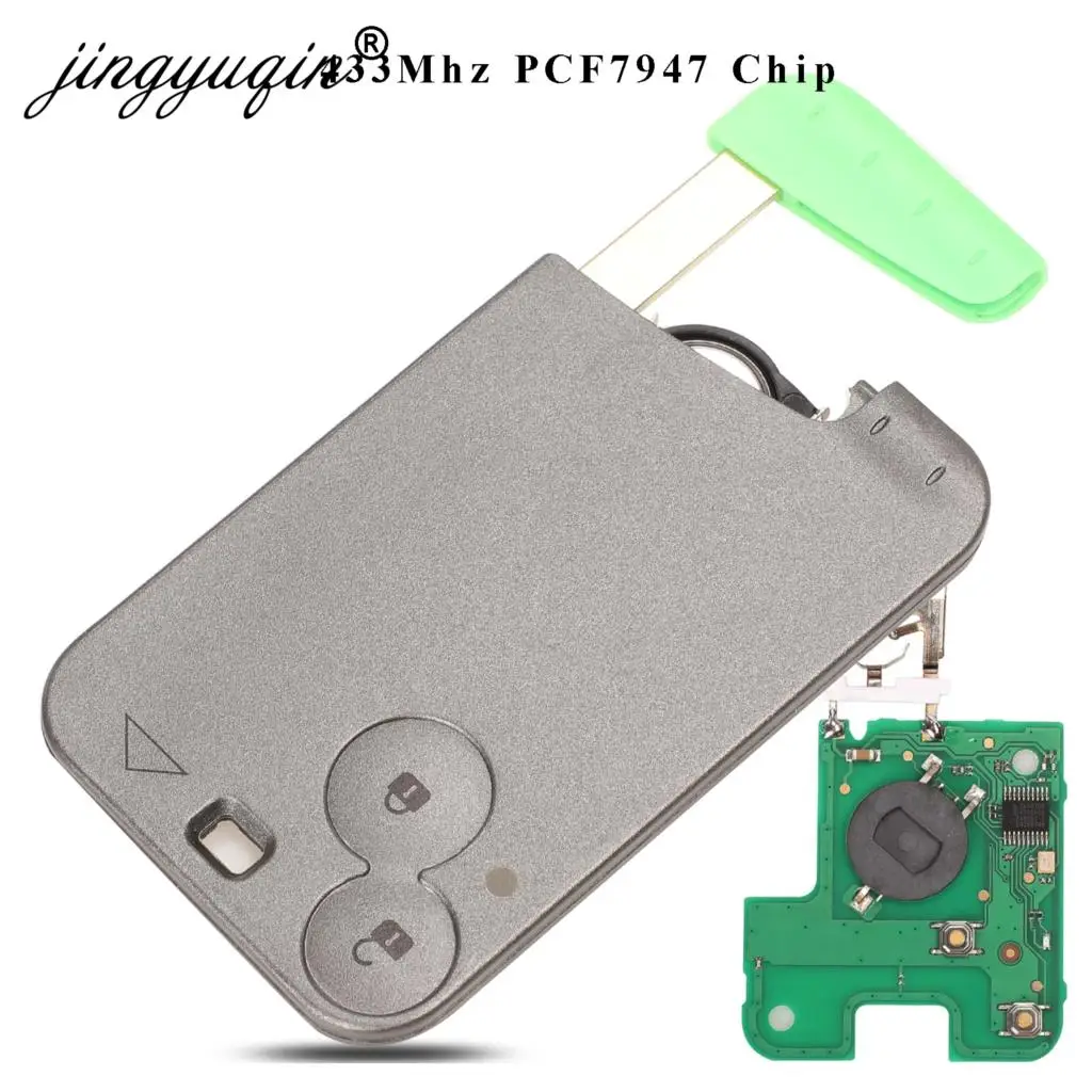 Jingyuqin 5 шт./лот бесключевая смарт-карта дистанционный ключ для Renault Laguna Espace PCF7947 чип
