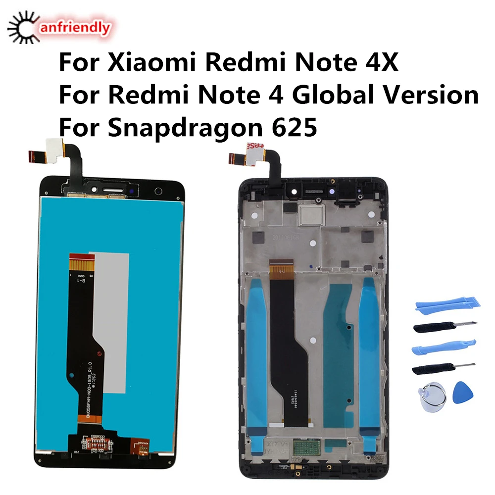 AAA Quality LCD+Frame For Xiaomi Redmi Note 4X LCD Display Screen For Redmi Note 4 Global Version LCD Only For Snapdragon 625
AAA Quality LCD+Frame For Xiaomi Redmi Note 4X LCD Display Screen For Redmi Note 4 Global Version LCD Only For Snapdragon 625
