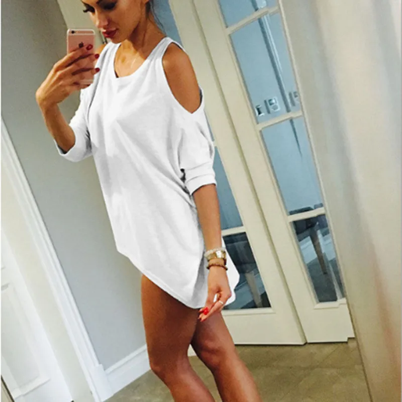 Summer Women Blouse O-Neck Solid Color Off Shoulder Sexy Long Womens Top Tees Loose Casual Blouse Plus Size 5XL
Summer Women Blouse O-Neck Solid Color Off Shoulder Sexy Long Womens Top Tees Loose Casual Blouse Plus Size 5XL