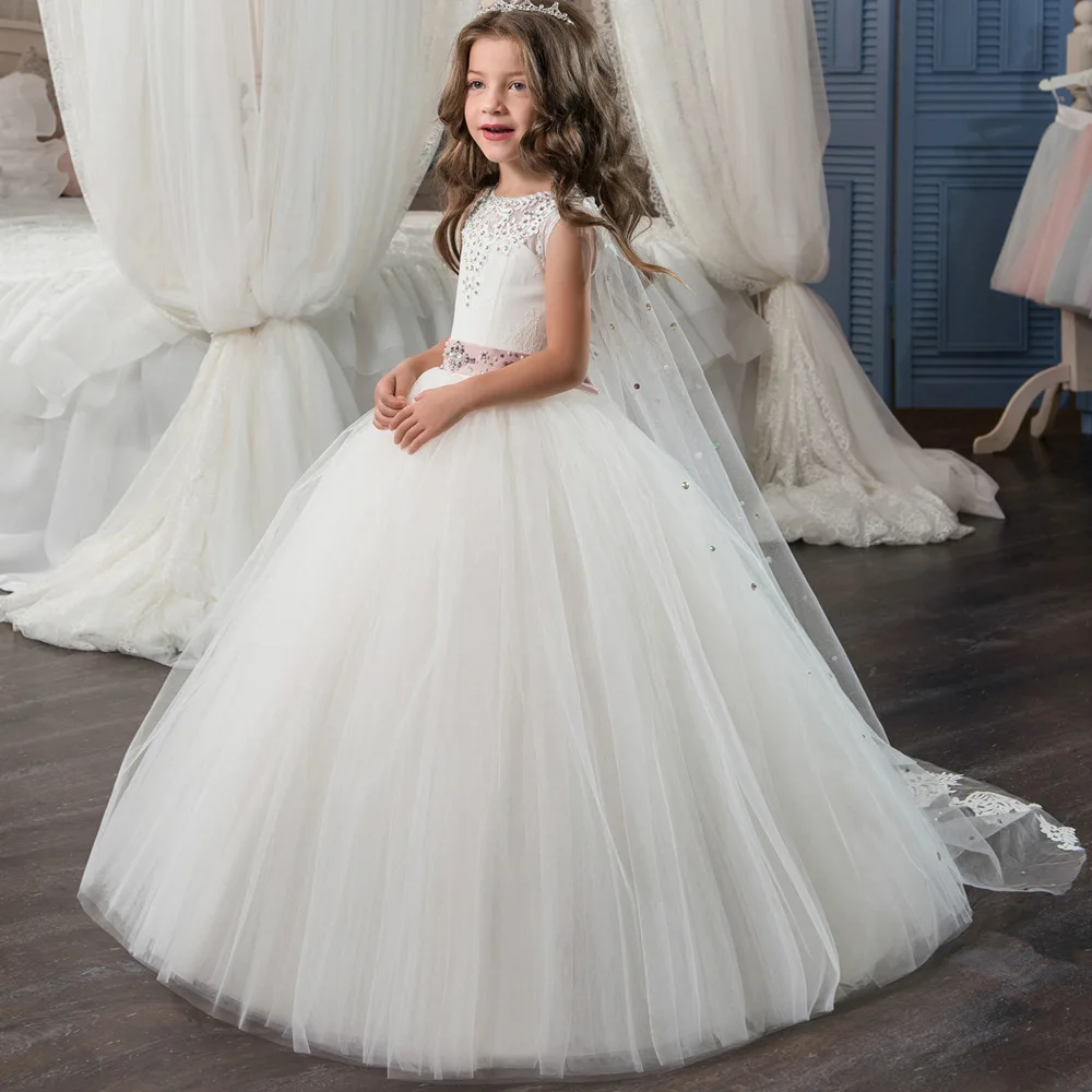 Luxury Crystals First Communion Dress Belt Shawl Organza Children's Princess Girls Ball Gown Custom Made Flower Girl Dresses
Luxury Crystals First Communion Dress Belt Shawl Organza Children's Princess Girls Ball Gown Custom Made Flower Girl Dresses