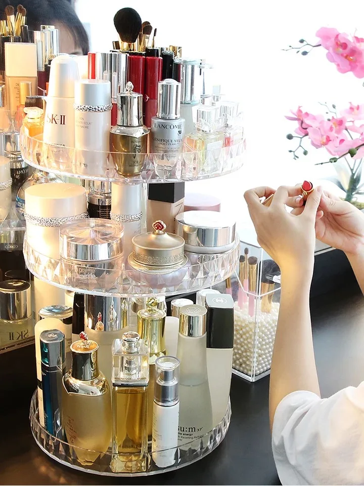360-degree Rotating Makeup Organizer Rack Brush Holder Acrylic Jewelry Organizer Case Jewelry Makeup Cosmetic Storage Box
360-degree Rotating Makeup Organizer Rack Brush Holder Acrylic Jewelry Organizer Case Jewelry Makeup Cosmetic Storage Box