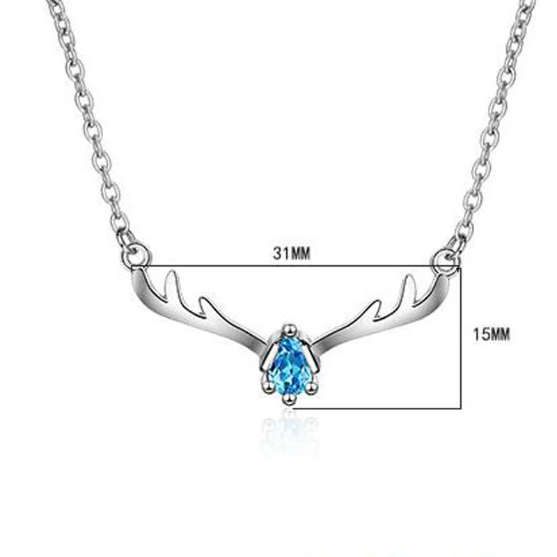 Hot Christmas Gifts Jewelry 925 sterling silver Crystal Elk Deer Necklace For Women Chain collares Pendants Necklaces
Hot Christmas Gifts Jewelry 925 sterling silver Crystal Elk Deer Necklace For Women Chain collares Pendants Necklaces