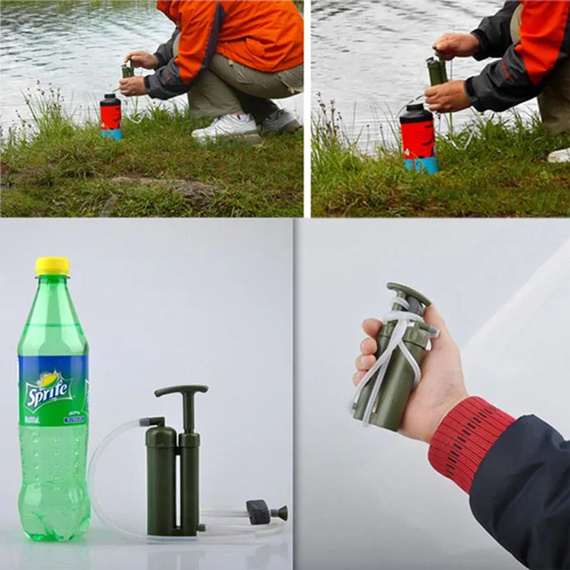 Portable Water Filter Outdoor Purify Pump Mini Personal Water Filteres Straw New Army Green Hiking Camping Safety Survival Tools
Portable Water Filter Outdoor Purify Pump Mini Personal Water Filteres Straw New Army Green Hiking Camping Safety Survival Tools