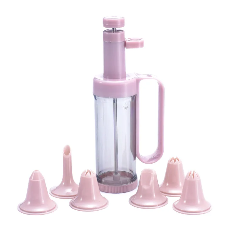1SET Icing Piping Syringe Gun + 6 Nozzles Fondant,Biscuit Maker Cookie Presses Sets Extruder Machine Making Gun Bakeware OK 0767
1SET Icing Piping Syringe Gun + 6 Nozzles Fondant,Biscuit Maker Cookie Presses Sets Extruder Machine Making Gun Bakeware OK 0767