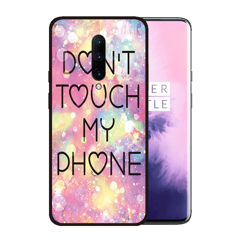 Soft Silicone Black Case for OnePlus 7 Pro 6T 6 Durable Don't Touch My Phone Cover | Мобильные телефоны и аксессуары