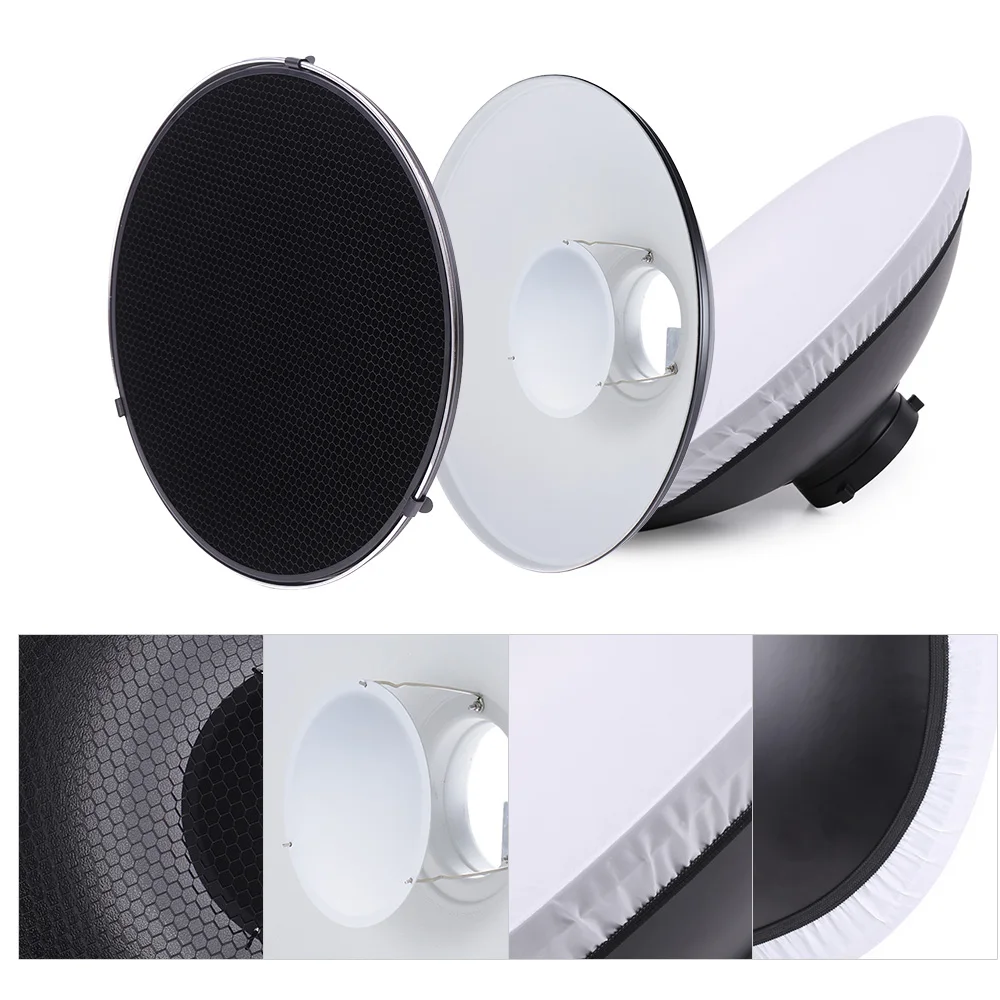 Studio Photography Light 41cm/16 Speedlite Strobe Lighting Diffuser Lampshade Bowens Mount with Reflector Honeycomb Soft Cloth
Studio Photography Light 41cm/16 Speedlite Strobe Lighting Diffuser Lampshade Bowens Mount with Reflector Honeycomb Soft Cloth