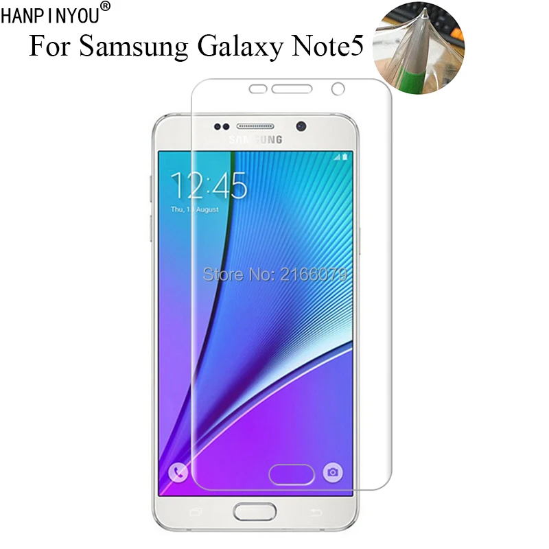 For Samsung Galaxy Note 5 Note5 N9200 5.7" Soft TPU Front Full Cover Screen Protector Transparent Protective Film + Clean Tools |