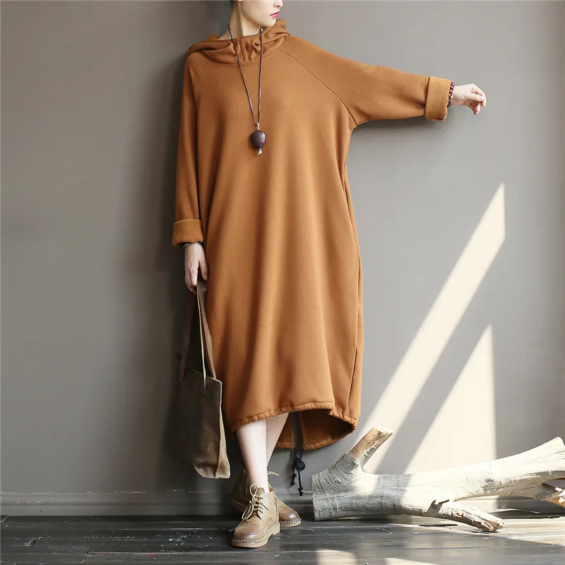 New Women Hoodie Long Sweatshirts Dress 2018 Autumn Drawstring Casual Solid Loose Pullover Tops Pockets Winter Hooded Vestidos
New Women Hoodie Long Sweatshirts Dress 2018 Autumn Drawstring Casual Solid Loose Pullover Tops Pockets Winter Hooded Vestidos