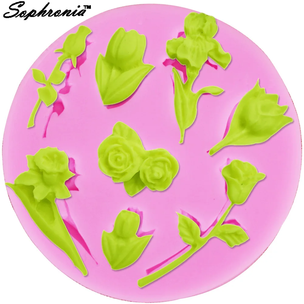 10PCS/set High Quality 3D Round 8pcs Rose Flower Tulip Fondant Mold Silicone Sugar Craft Cake Decorating M319,7.8*0.9cm
10PCS/set High Quality 3D Round 8pcs Rose Flower Tulip Fondant Mold Silicone Sugar Craft Cake Decorating M319,7.8*0.9cm