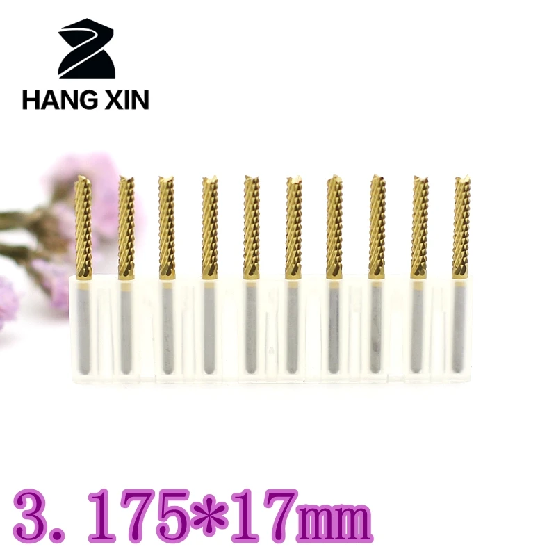3.175mm 10PCS Titanium coated strawberry PCB milling cutter corn tooth metal tungsten carbide CNC engraving router woodworking
3.175mm 10PCS Titanium coated strawberry PCB milling cutter corn tooth metal tungsten carbide CNC engraving router woodworking