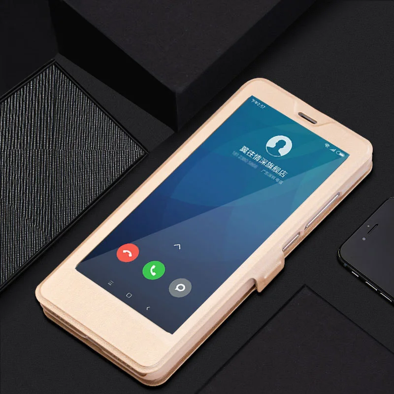 Кожаный чехол книжка с умным окошком для Xiaomi Redmi note 6 pro Редми Ноут про 5 Plus S2 Сяоми