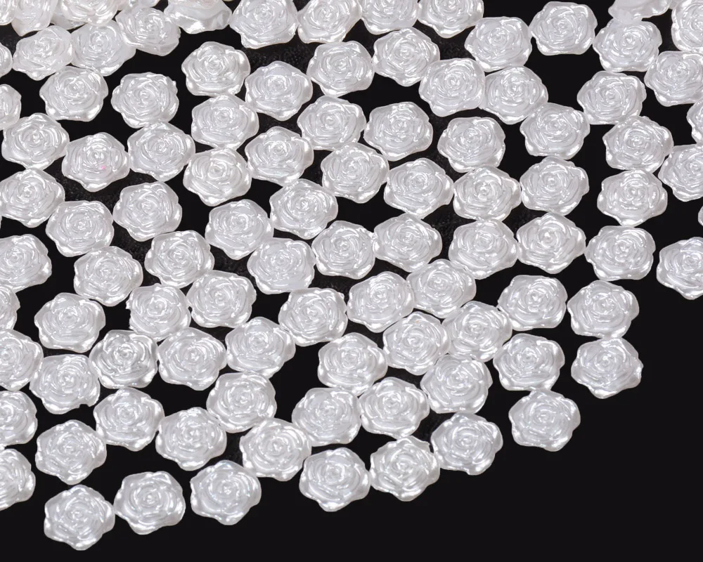 100PCS Pearl Beads For DIY Jewelry Handmade Craft Making Resin ABS imitation Rose pearl flower designed Clothes Decoration
100PCS Pearl Beads For DIY Jewelry Handmade Craft Making Resin ABS imitation Rose pearl flower designed Clothes Decoration