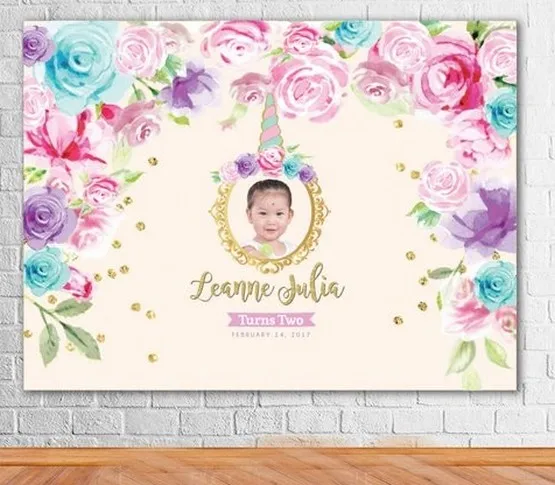 custom Floral Flower Leaves Unicorn Gold Glitter photography backgrounds Computer print party photo backdrop
custom Floral Flower Leaves Unicorn Gold Glitter photography backgrounds Computer print party photo backdrop