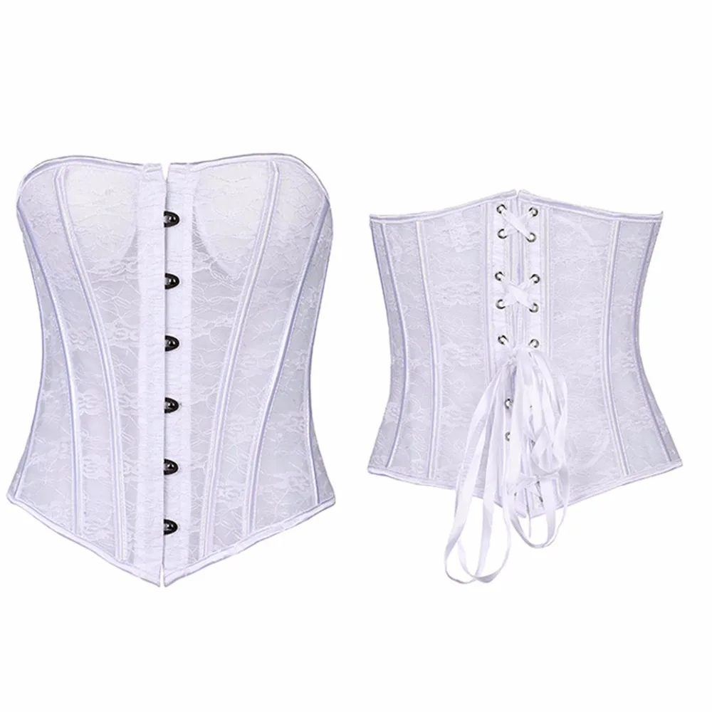 Sapubonva Strapless corsets tops black white mesh lace corset bustier spiral steel boned overbust corset gothic brocade sexy
Sapubonva Strapless corsets tops black white mesh lace corset bustier spiral steel boned overbust corset gothic brocade sexy