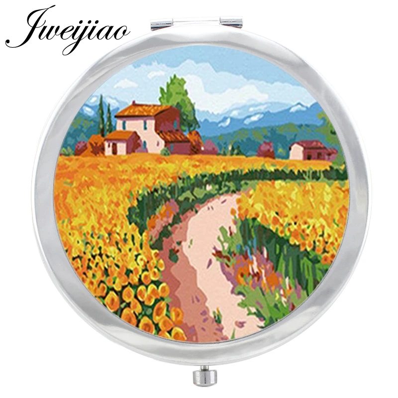 JWEIJIAO Paintings landscape Makeup Mirror Beautiful flower Image Floding Round compact Hand pocket Mirror Magnif espejo
JWEIJIAO Paintings landscape Makeup Mirror Beautiful flower Image Floding Round compact Hand pocket Mirror Magnif espejo