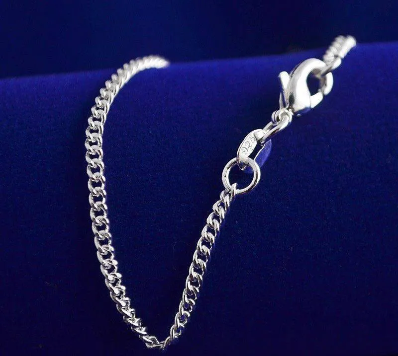 10pcs/lot Wholesale 2mm Silver Curb Chain Necklace For Women, Fashion 925 Jewelry Silver Plated Necklace Chains 16"-30"
10pcs/lot Wholesale 2mm Silver Curb Chain Necklace For Women, Fashion 925 Jewelry Silver Plated Necklace Chains 16"-30"