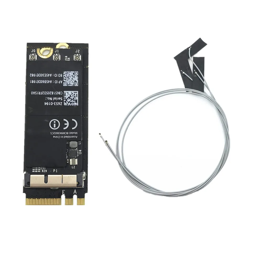802.11AC BCM943602CS BCM943602CSAX аэропорта WiFi WLAN-карта поддержка Bluetooth 4,0 + адаптер NGFF + антенны
802.11AC BCM943602CS BCM943602CSAX аэропорта WiFi WLAN-карта поддержка Bluetooth 4,0 + адаптер NGFF + антенны