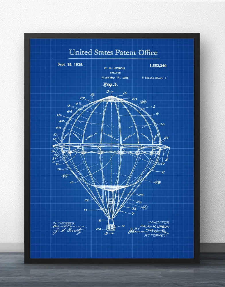 Hot Air Balloon Patent Blueprint Wall Art Paint Wall Decor Canvas Prints Canvas Art Poster Oil Paintings No Frame
Hot Air Balloon Patent Blueprint Wall Art Paint Wall Decor Canvas Prints Canvas Art Poster Oil Paintings No Frame