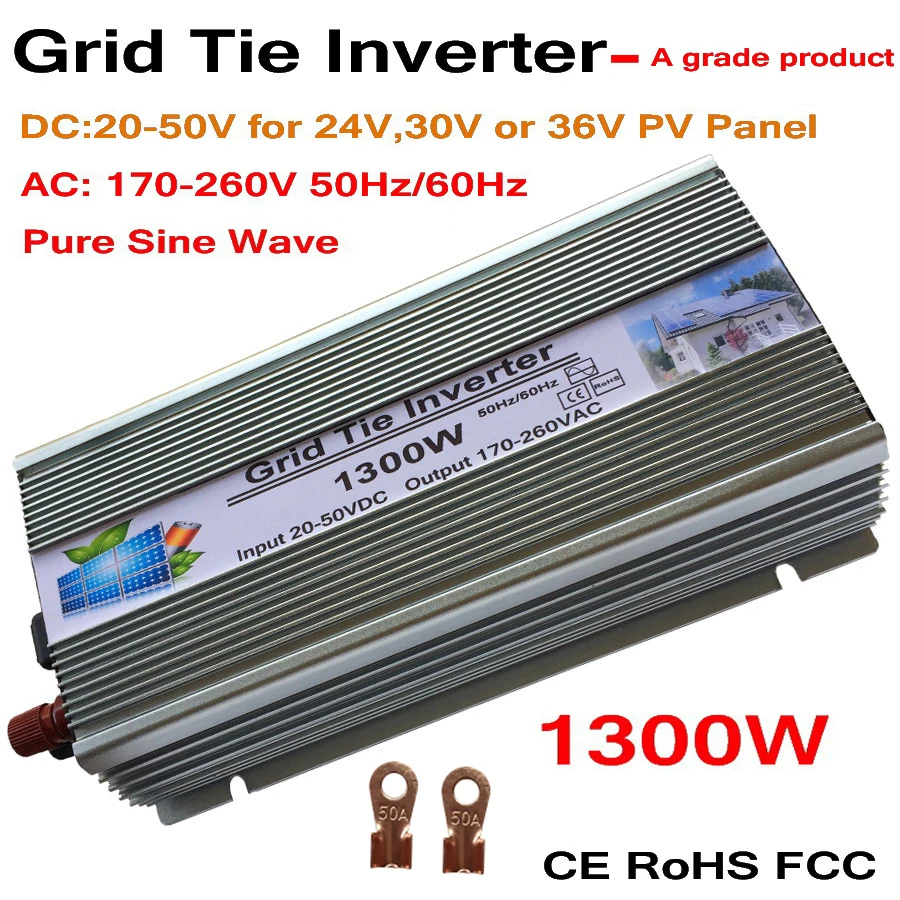 1300W Grid Tie Solar Inverter, 18V, 30V,36VDC, Max 1500W solar or wind power input, MPPT function, high quality, free shipping!!
1300W Grid Tie Solar Inverter, 18V, 30V,36VDC, Max 1500W solar or wind power input, MPPT function, high quality, free shipping!!