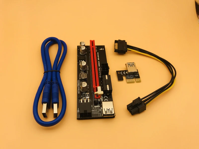100PCS 009S USB 3.0 PCI-E Express 1X to 16x Extender Riser Card SATA 15pin Male to 6pin Power Cable for BTC Bitcoin Miner Mining
100PCS 009S USB 3.0 PCI-E Express 1X to 16x Extender Riser Card SATA 15pin Male to 6pin Power Cable for BTC Bitcoin Miner Mining