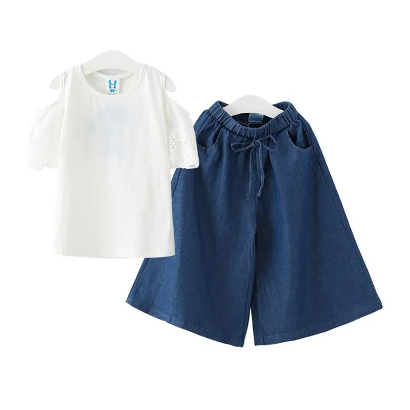 DFXD Teens Girls T-shirt Pant 2pc Clothing Sets Top Quality Cotton Soild Color Off Shoulder Short Sleeve Top+Wide Leg Pant 5-16Y
DFXD Teens Girls T-shirt Pant 2pc Clothing Sets Top Quality Cotton Soild Color Off Shoulder Short Sleeve Top+Wide Leg Pant 5-16Y