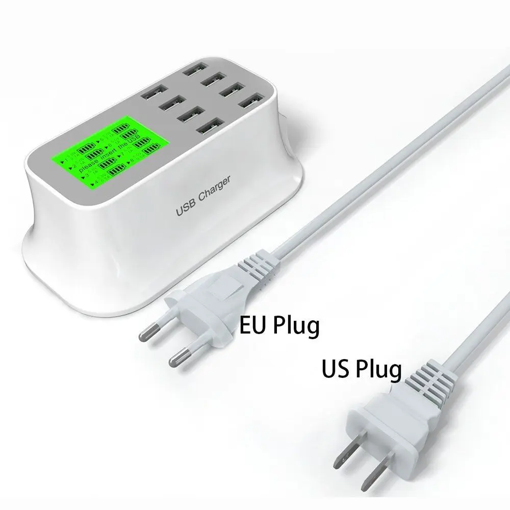 8 Port Portable USB Wall Charger Smart Charging US EU Adapter USB Socket With LED Display For iPhone Samsung Huawei
8 Port Portable USB Wall Charger Smart Charging US EU Adapter USB Socket With LED Display For iPhone Samsung Huawei