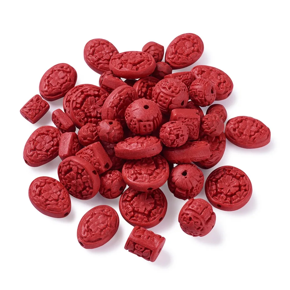 50pcs Mixed Shapes Red Cinnabar Beads, Carved Lacquerware,12~22x10~21x8~12mm, Hole: 2mm
50pcs Mixed Shapes Red Cinnabar Beads, Carved Lacquerware,12~22x10~21x8~12mm, Hole: 2mm