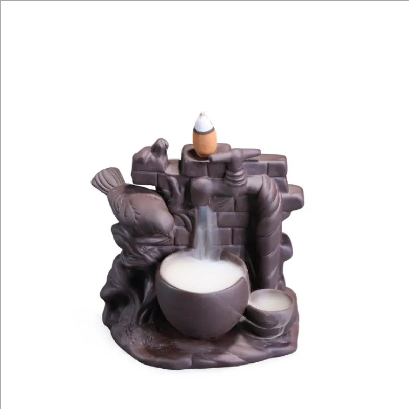Creative Aromatherapy Incense Burner Decoration Sandalwood Furnace Purple Sand Smoke Returning Incense Burner Ceramics Crafts
Creative Aromatherapy Incense Burner Decoration Sandalwood Furnace Purple Sand Smoke Returning Incense Burner Ceramics Crafts