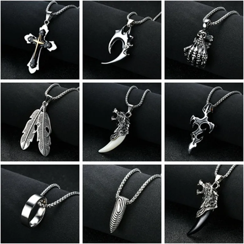 New Styles Collares Men Punk Vintage Cross flame Feather Wing Ghost claw Sweater chain Short Chain Clavicle Necklace Women Men
New Styles Collares Men Punk Vintage Cross flame Feather Wing Ghost claw Sweater chain Short Chain Clavicle Necklace Women Men