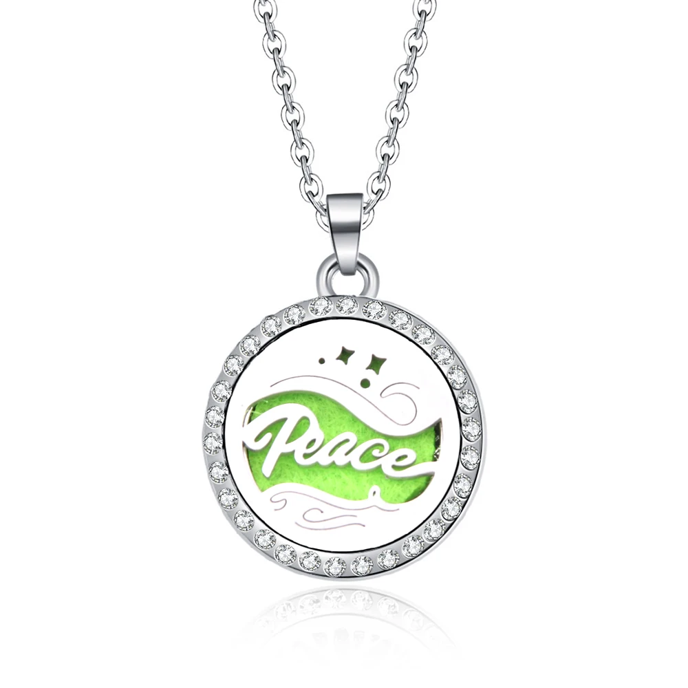 Peace sign Steel Aromatherapy Essential Oil Diffuser Perfume Locket Pendant shape Aroma Necklace Magnetic Gift Aroma jewelry
Peace sign Steel Aromatherapy Essential Oil Diffuser Perfume Locket Pendant shape Aroma Necklace Magnetic Gift Aroma jewelry