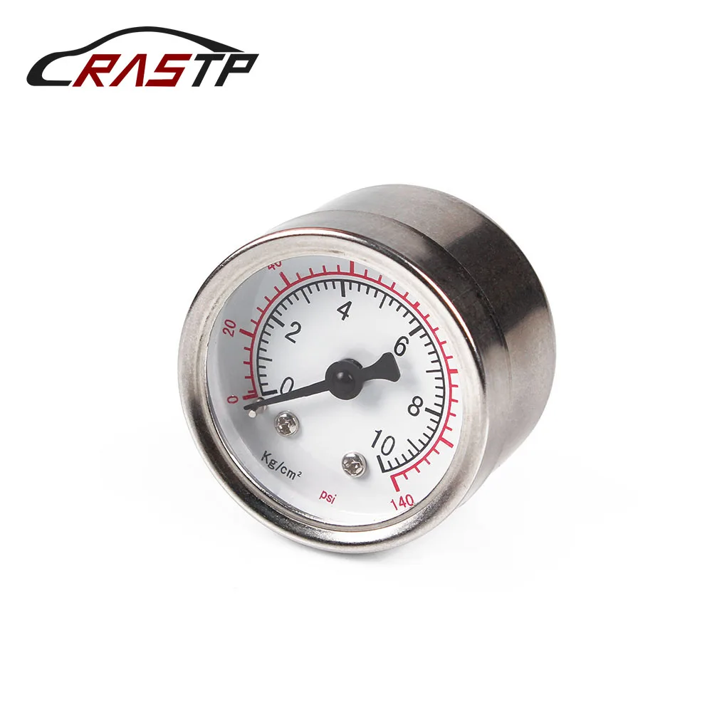 RASTP- Universal 1/8 NPT Fuel Pressure Gauge Liquid 0-140 psi Oil Press Gauge Fuel Gauge White Face RS-CAP012
RASTP- Universal 1/8 NPT Fuel Pressure Gauge Liquid 0-140 psi Oil Press Gauge Fuel Gauge White Face RS-CAP012