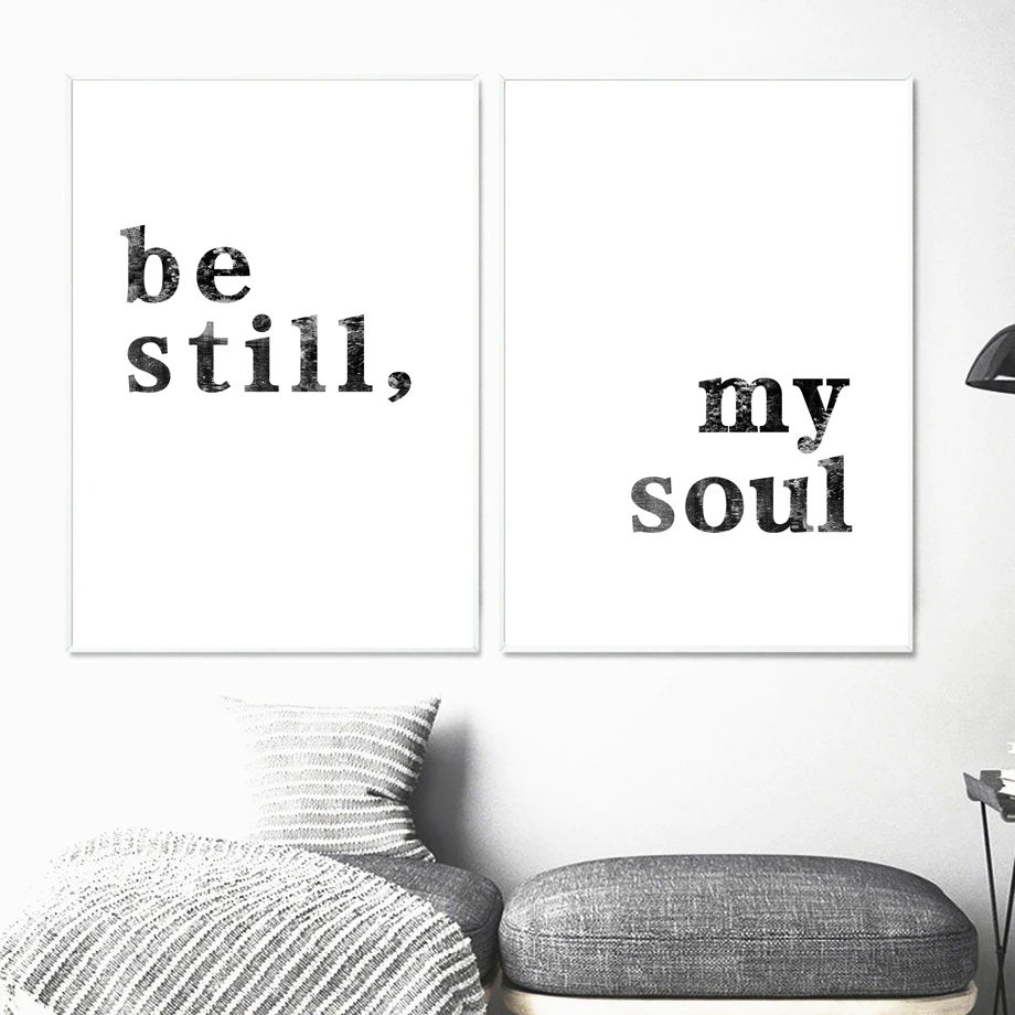 Black White Be Still My Soul Sign Wall Art Canvas Painting Nordic Posters And Prints Wall Pictures For Living Room Home Decor
Black White Be Still My Soul Sign Wall Art Canvas Painting Nordic Posters And Prints Wall Pictures For Living Room Home Decor
