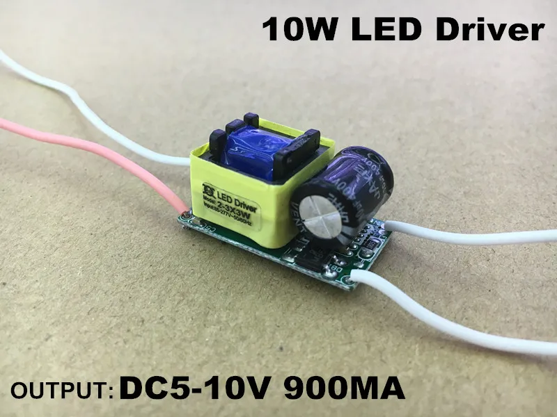 5 pieces 10W LED Driver 2-3*3W 900ma DC5-10V AC85-277V constant current led power supply transformer | Лампы и освещение