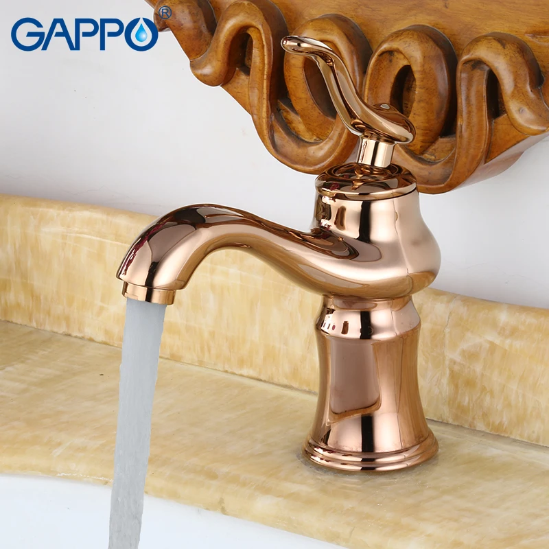 

GAPPO Basin Faucet basin rose golden mixers faucet waterfall bathroom mixer faucets bath Deck Mounted taps grifos para lavabo