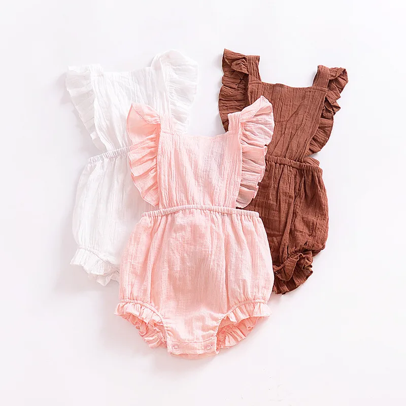 Newborn Baby Clothes Infant Girls Summer Linen Romper Kids Cotton Ruffle Bubble Romper Baby Jumpsuit Clothing D0683
Newborn Baby Clothes Infant Girls Summer Linen Romper Kids Cotton Ruffle Bubble Romper Baby Jumpsuit Clothing D0683