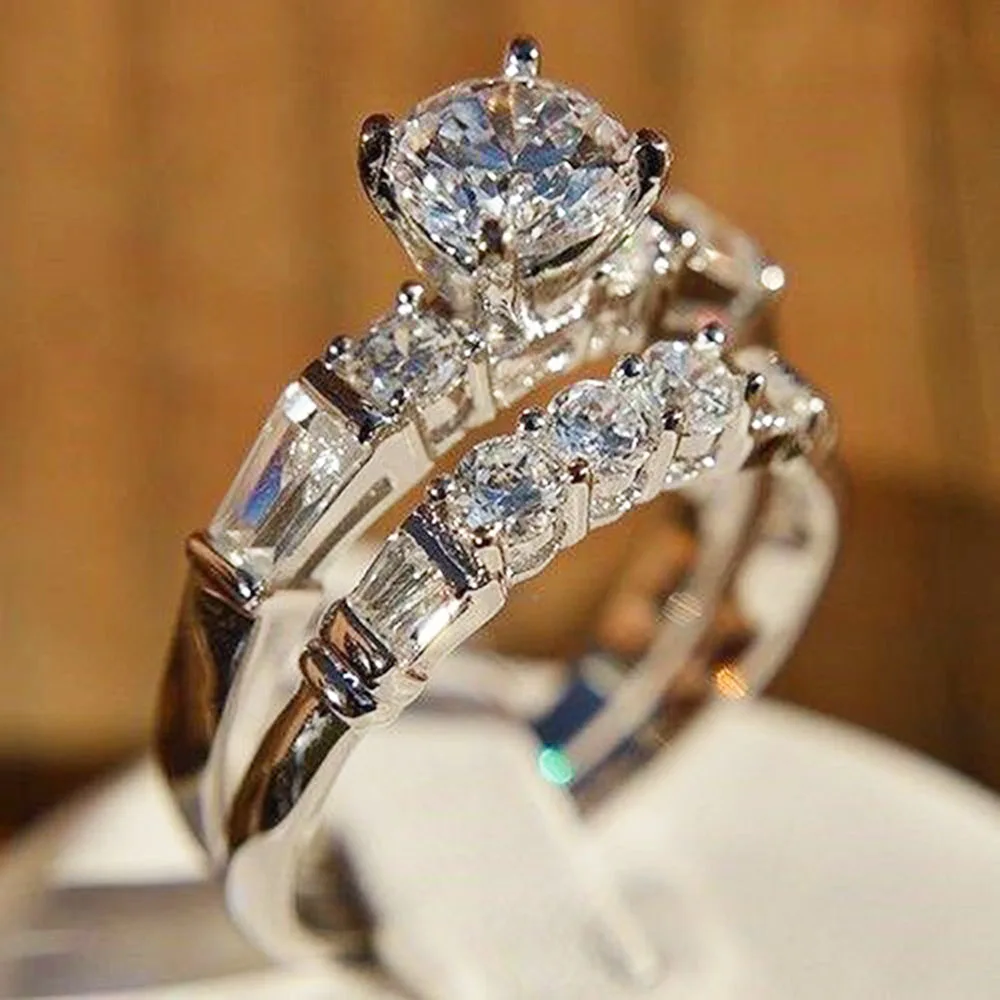 IPARAM Women's Crystal Silver Color Wedding Ring 2020 Luxury Elegant Geometric Brand Jewelry Ring Fashion Vintage Bridal Ring
IPARAM Women's Crystal Silver Color Wedding Ring 2020 Luxury Elegant Geometric Brand Jewelry Ring Fashion Vintage Bridal Ring