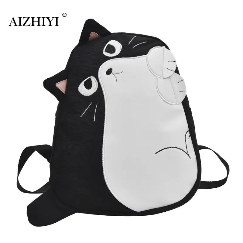 Women Cute Cat Backpack Black Canvas School Bag Travel Backpacks Women Canvas Knapsack Top-handle Bags Travel Rucksack Mochila
Women Cute Cat Backpack Black Canvas School Bag Travel Backpacks Women Canvas Knapsack Top-handle Bags Travel Rucksack Mochila