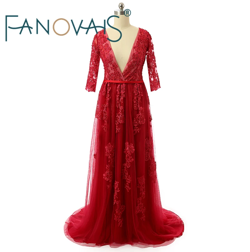 Real Photo Zipper Back Red Half Sleeves Wedding Dress Beads Lace Applique Deep V-neck Wedding Dresses 2019 abito da sposa rosa
Real Photo Zipper Back Red Half Sleeves Wedding Dress Beads Lace Applique Deep V-neck Wedding Dresses 2019 abito da sposa rosa