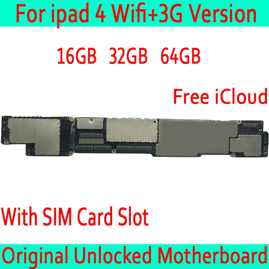 Для iPad 4 материнская плата Wifi + 3G версия оригинальная разблокированная для Ipad 4 материнская плата со слотом для SIM-карты логическая плата с по...
Для iPad 4 материнская плата Wifi + 3G версия оригинальная разблокированная для Ipad 4 материнская плата со слотом для SIM-карты логическая плата с по...