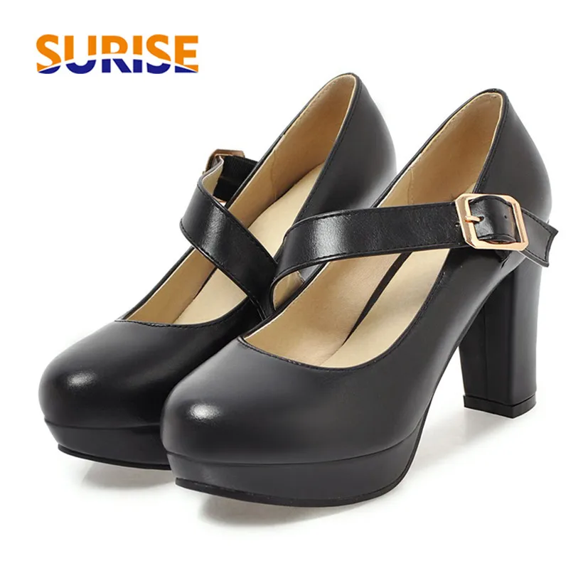 Casual Women Platform Pumps PU Leather 9cm High Chunky Thick Square Heel Round Toe Cross Strap Black Party Office Lady Mary Jane
Casual Women Platform Pumps PU Leather 9cm High Chunky Thick Square Heel Round Toe Cross Strap Black Party Office Lady Mary Jane