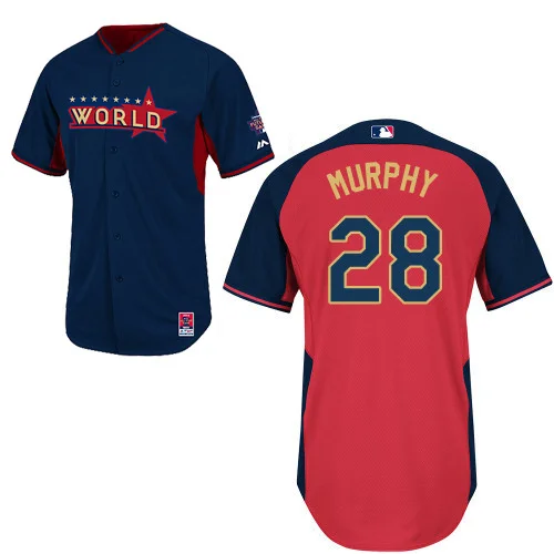 High Quality New York Mets Mens Jerseys #28 Daniel Murphy Blue World Authentic 2014 Future Stars BP Jersey Accept Retail | Тематическая