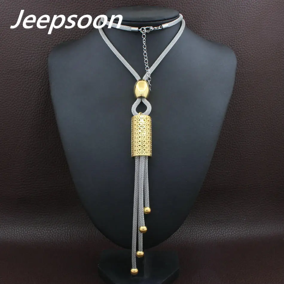 Ювелирные изделия из нержавеющей стали для женщин длинная цепочка ожерелье