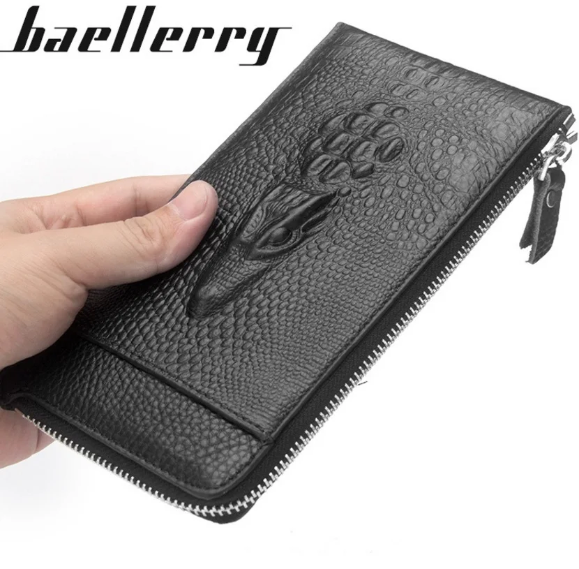 Baellerry 2018 новый стиль Для мужчин бумажник сцепления из натуральной кожи бренд
