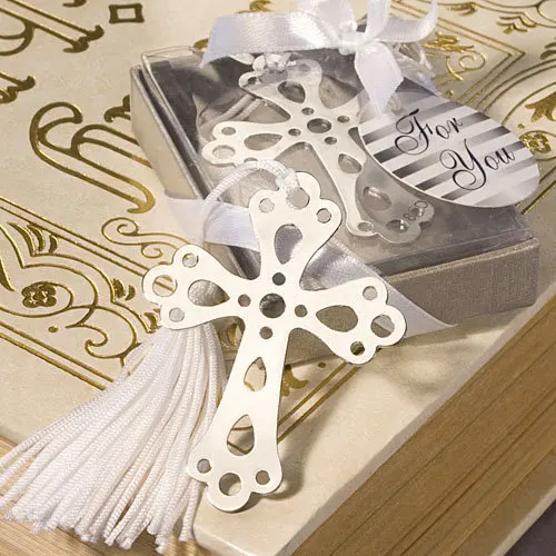 Free Shipping Cross Baptism presents metal bookmark with white silk tassel Silver Cross Bookmark Wedding Favors 200PCS/LOT
Free Shipping Cross Baptism presents metal bookmark with white silk tassel Silver Cross Bookmark Wedding Favors 200PCS/LOT