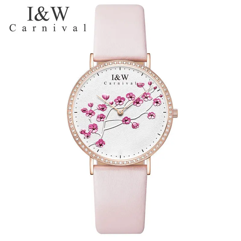 Swiss Import Quartz Movement Women's Watches Carnival Luxury Brand Watch Women Sapphire Genuine Leather reloj hombre C3002-6
Swiss Import Quartz Movement Women's Watches Carnival Luxury Brand Watch Women Sapphire Genuine Leather reloj hombre C3002-6
