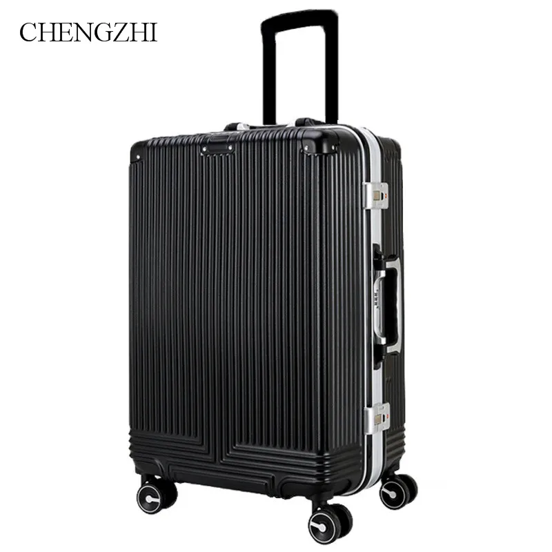 

Высококачественный чемодан CHENGZHI для багажа, Жесткая алюминиевая рама, дорожная тележка, чемодан на колесах, 20/24 дюйма