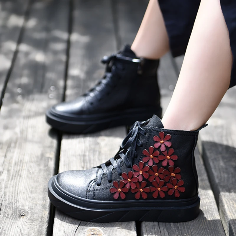 Artmu Original 2018 Fall and Winter New Flower Martin Boots Genuine Leather Flat Sole Ankle Boots with Velvet Women's Boots
Artmu Original 2018 Fall and Winter New Flower Martin Boots Genuine Leather Flat Sole Ankle Boots with Velvet Women's Boots