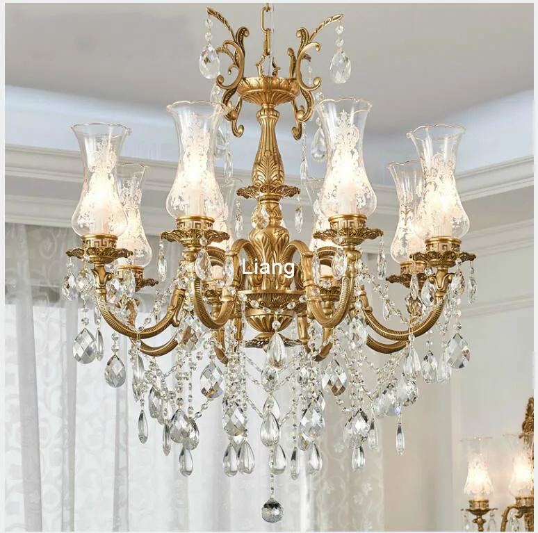 European Golden Color Chandelier Fixture Zinc Alloy Luxurious Crystal Chandelier Lights Living Room Dining Room Home Decoration
European Golden Color Chandelier Fixture Zinc Alloy Luxurious Crystal Chandelier Lights Living Room Dining Room Home Decoration