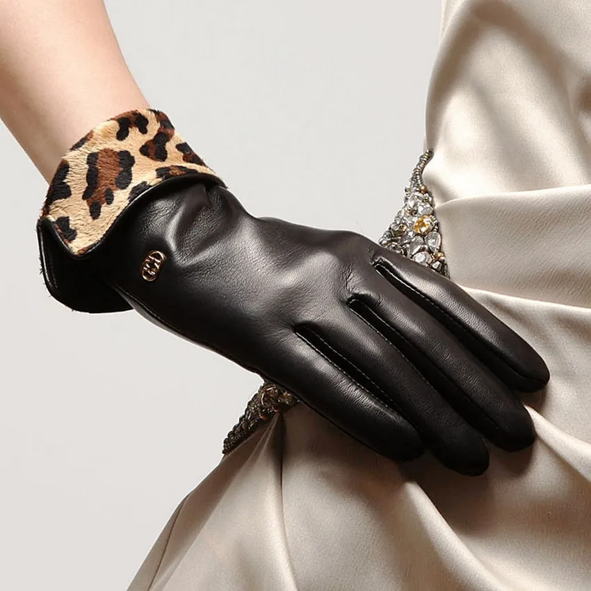 Brand Genuine Leather Gloves Fashion Leopard Women Sheepskin Gloves Autumn Winter Plus Velvet Elegant Lady Glove L127NC
Brand Genuine Leather Gloves Fashion Leopard Women Sheepskin Gloves Autumn Winter Plus Velvet Elegant Lady Glove L127NC