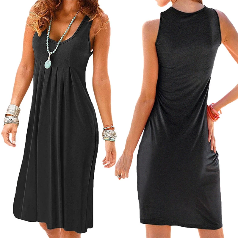 Women Summer Dress 2019 Elegant Ladies Vintage Party Dress Casual Solid A Line Midi Dress Fashion Sundress Retro Clothes
Women Summer Dress 2019 Elegant Ladies Vintage Party Dress Casual Solid A Line Midi Dress Fashion Sundress Retro Clothes